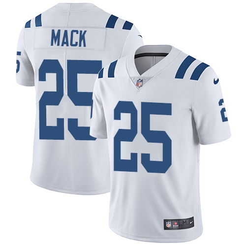 Indianapolis Colts 25 Limited Marlon Mack White Nike NFL Road Men Vapor Untouchable jerseys
